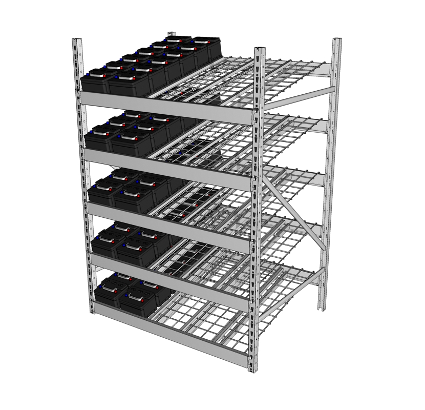 Widespan Gravity Flow Battery Rack