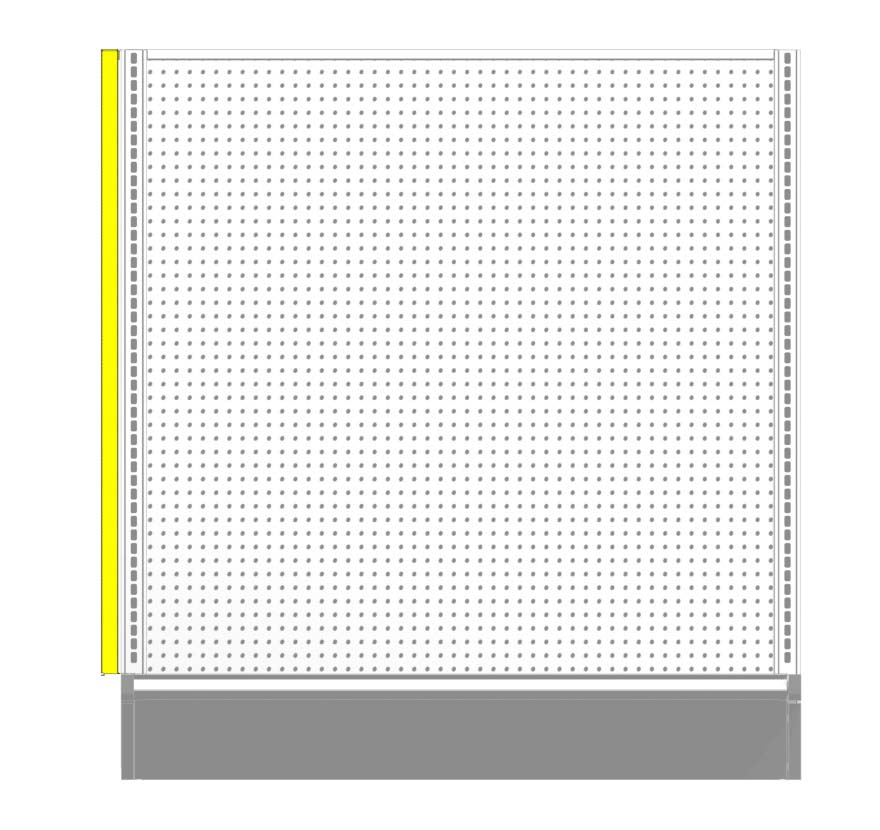 Flush Merchandising Panel side view illustration