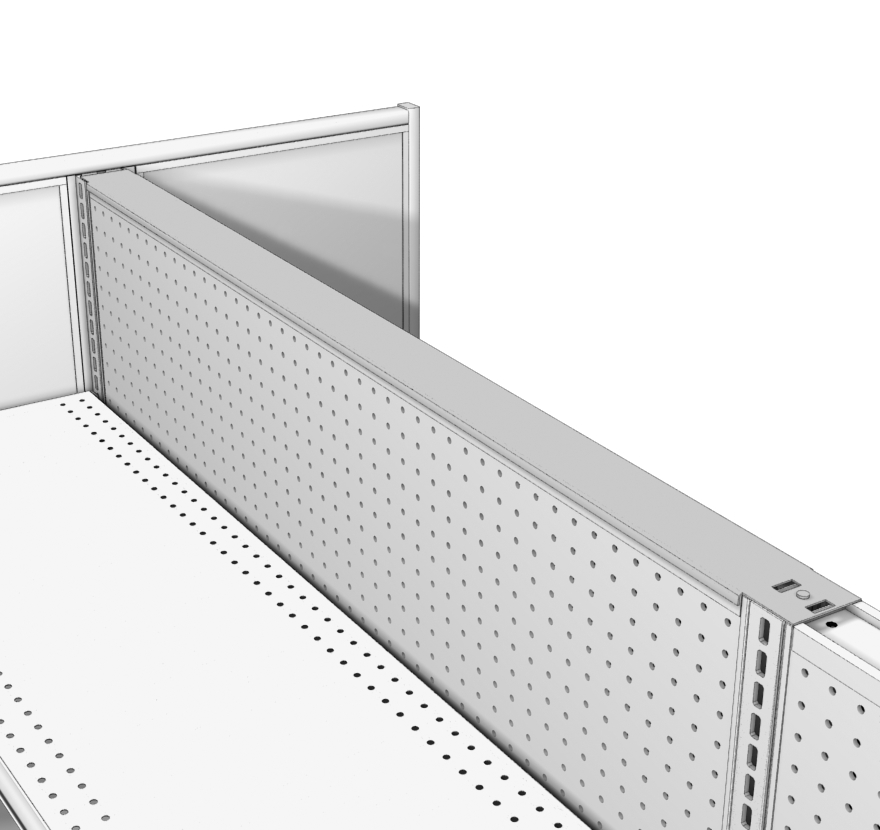 Gondola End Caps Heavy Duty End Merchandising Panel Top Channel Lozier