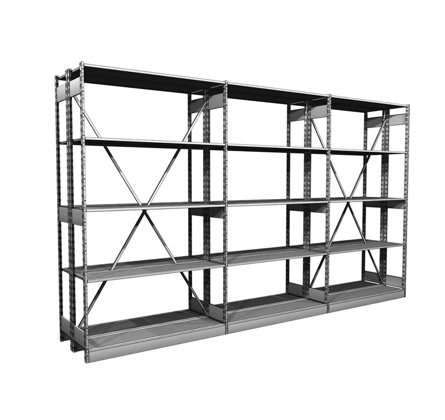 Industrial Shelving S-Series Storage Shelving Crossbrace Gallery2 Lozier