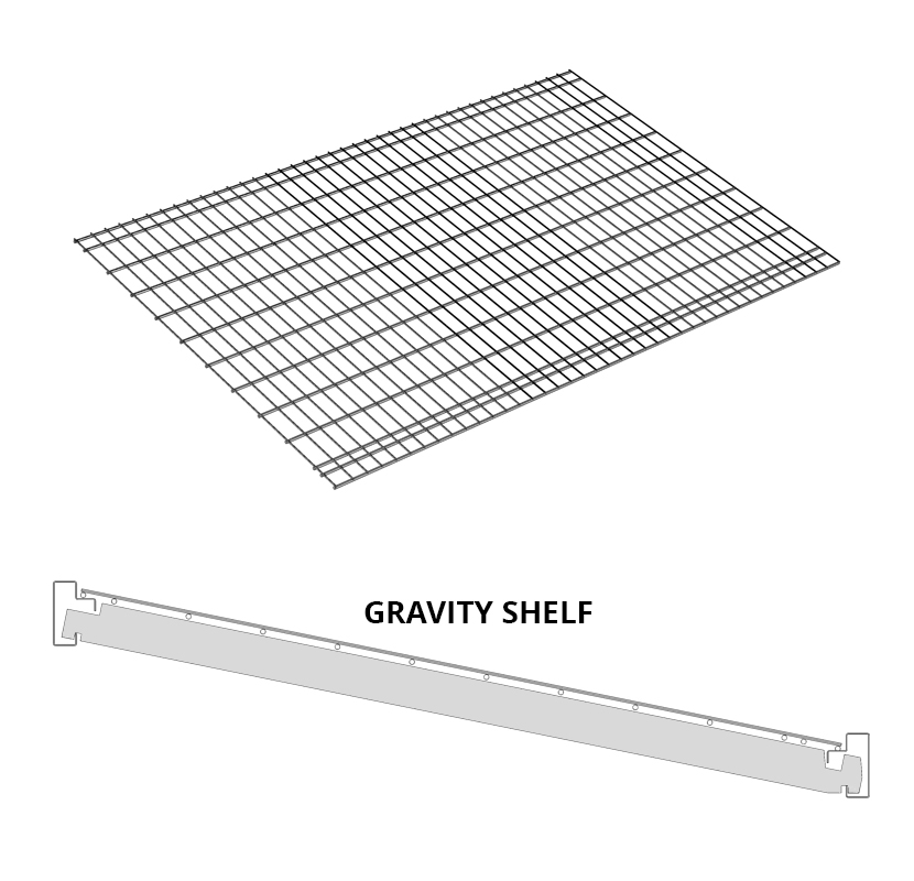 Oil Rack Gravity Shelf