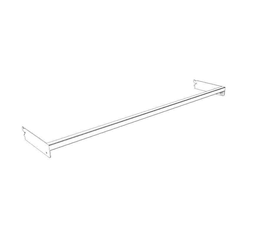 Retail Shelving Accessories Extended Pegboard Crosstube Lozier