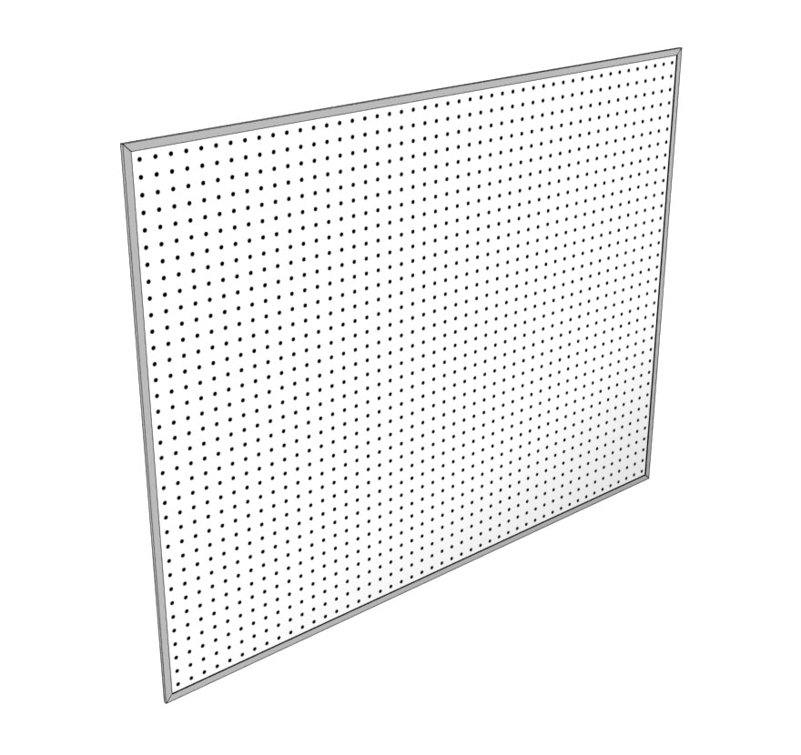 Retail Shelving Accessories Extended Pegboard Panel Lozier